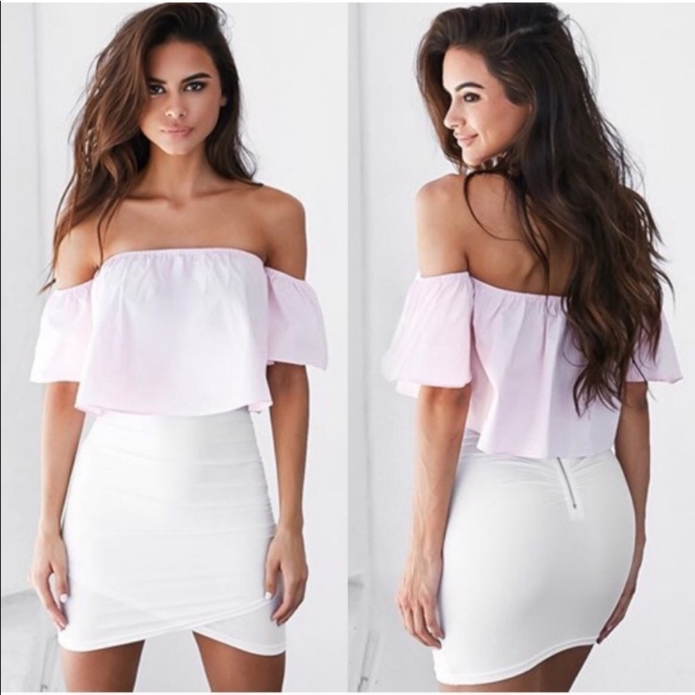 TIGER MIST White Bodycon Mini Skirt